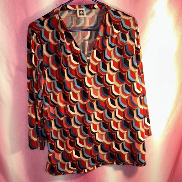 Anne Klein Tops Multicolored Size L Blouse Poshmark 